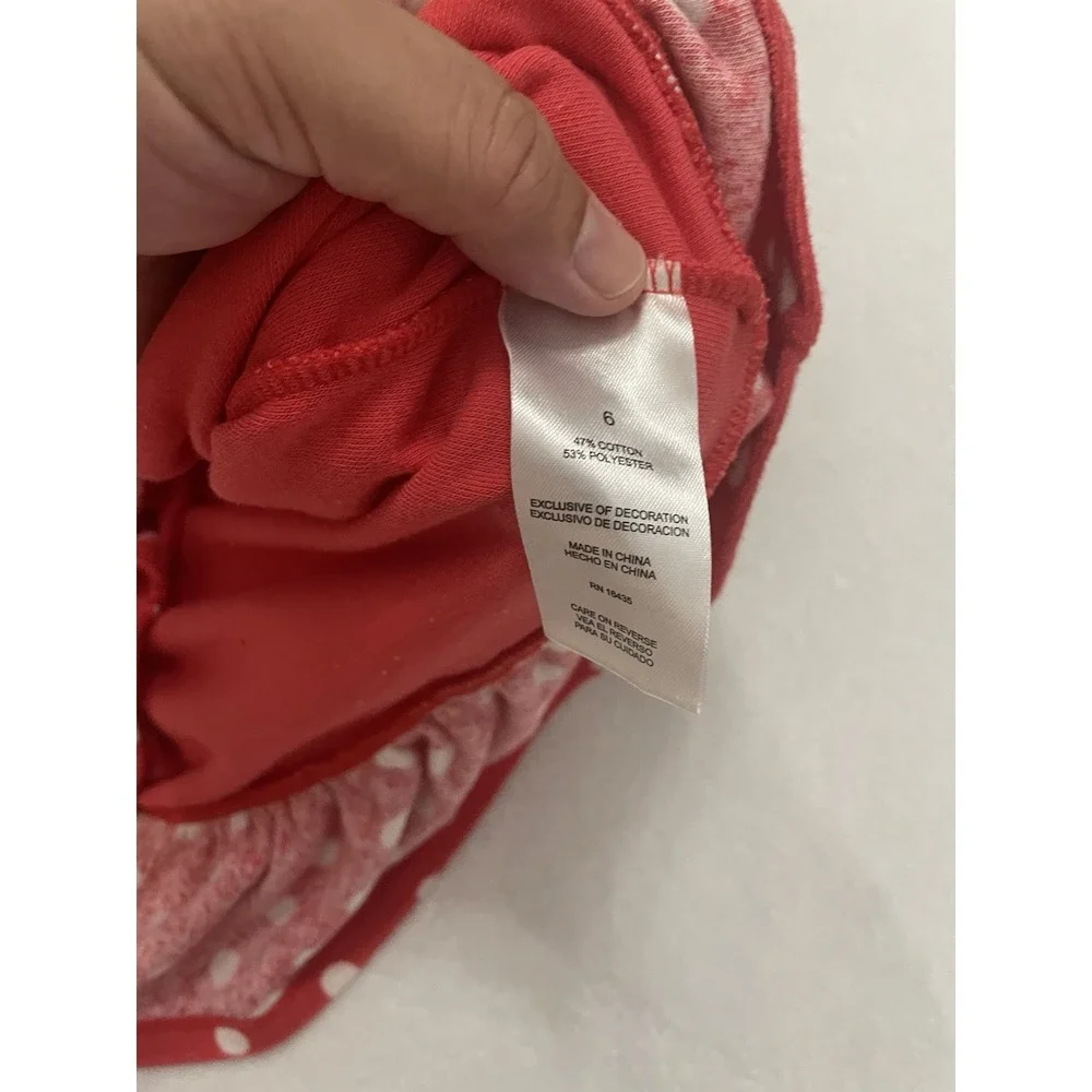 Minnie Mouse Red Hooded Ears Terrycloth Coverup Disney Junior Swim Dress Size 6